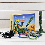 Ручка 3D Luazon, дисплей, работа с пластиком ABS и PLA, пластик в комплекте, хаки   9729774