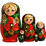 Матрешка "Платочек", 5-кукольная, 10-13 см, ручная роспись 5492843