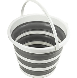 Ведро складное силиконовое 10 литров круглое d=32 см для дома, дачи и авто LAIMA Home, 608668