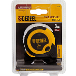Рулетка 3 м х 13 мм DENZEL 31540, двухкомп. корпус, кнопка-пауза