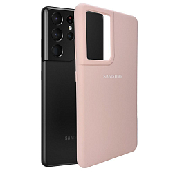 Задняя накладка SILICONE COVER для Samsung Galaxy S21 Ultra бежевый