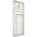 Задняя накладка ZIBELINO Silicone Card Holder Case для Xiaomi Redmi Note 11 4G/11S 4G (прозрачный) защита к