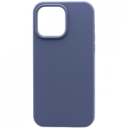 Силиконовый чехол SILICONE CASE для iPhone 14 Pro, синий (не оригинал)