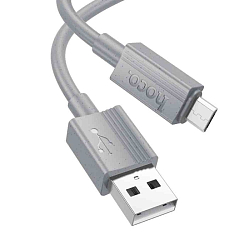 Кабель USB <--> microUSB  1.0м HOCO X107 Favor, серый