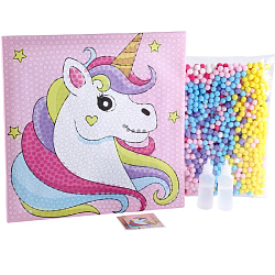 Аппликация помпошками «Прекрасный единорог», размер — 30 × 30 см, клей 30 мл