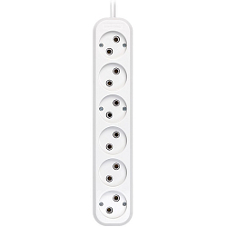 Сетевой удлинитель 10.0м SMARTBUY SBE-10-6-10-N, 6 розеток, 10А/2,2кВт без заземления ПВС 2х1,0