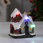 Светодиодная фигура «Заснеженный дом» 9 × 10 × 6 см, батарейки АААх3 (не в комплекте) 7838573