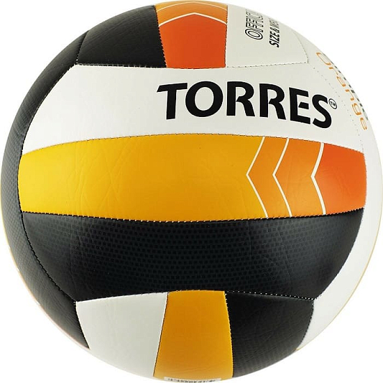 Мяч волейбольный TORRES Simple Orange, размер 5, синтетическая кожа (ТПУ), машинная сшивка, бутиловая камера, бел-г