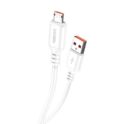 Кабель USB <--> microUSB  1.0м Kakusiga KSC-982 белый