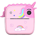 Детский мини-принтер для фотографий Kid Joy, (P23) единорог розовый