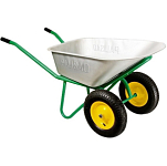 Тачка садово-строительная, 2-х колесная, усиленная, грузоподъемность 320 кг, объем 100 л// Palisad