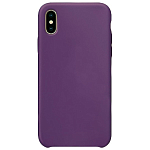 Задняя накладка SILICONE CASE для iPhone XS Max фиолетовая (не оригинал)