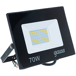 Прожектор светодиодный GAUSS 70W/3000K/IP65, теплый свет, черный 1/24