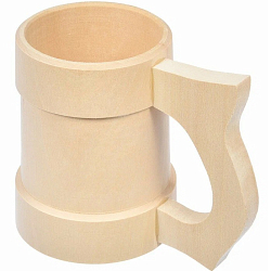 Кружка точёная 0,5л БАННЫЕ ШТУЧКИ, липа 30039