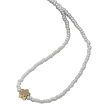 Чокер №2 «Майорка» цветок, цвет белый в золоте, 35,5 + 5 см удлинитель 10135312