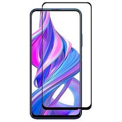 Противоударное стекло 3D NONAME для Honor 9X, черное, полный клей