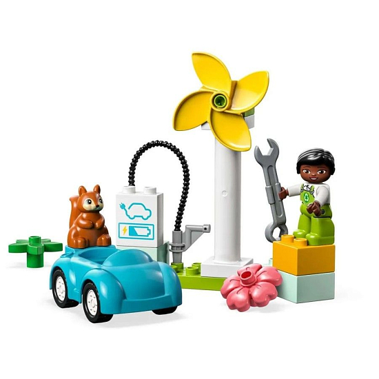 Конструктор LEGO DUPLO 10985 Ветряная турбина и электромобиль