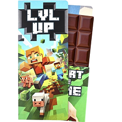 Открытка с местом для шоколадки «Пиксели» 10763604