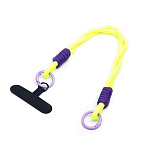 Шнурок на руку плетеный (green/violet)