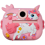 Детская камера c печатью фотографий Kid Joy Print Cam, 2,4'' HD экран, (KDJ-P14) розовая с единорогом