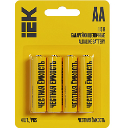 Элемент питания IEK LR06 Alkaline Optima BL-4 (4/48/576)