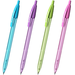 Ручка шариковая автоматическая ERICH KRAUSE "R-301 Spring", СИНЯЯ, корпус ассорти, 1,0 мм  53344