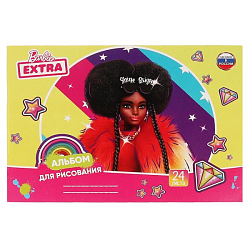 Альбом д/рис БАРБИ 24л, скр, диз 2, барби экстра Умка в кор.30шт 320253