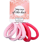 Резинка для волос "Спорт стайл" (набор 5 шт) линии, 4 см, розовый   9732072