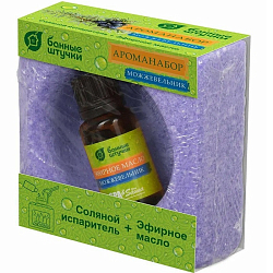 Ароманабор для бани и сауны БАННЫЕ ШТУЧКИ (солян испарит 700г, масло эф Можжевельник15мл) 32482