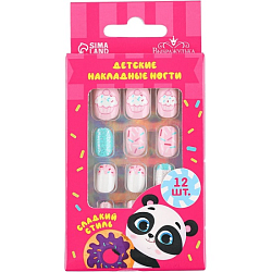 Детские накладные ногти «Сладкий стиль», 12 шт 7870782