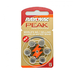 Элемент питания RAYOVAC PEAK ZA13 для слуховых аппаратов (6/60/300)
