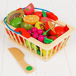 Игровой набор «Корзина с фруктами», 16 продуктов 3048155