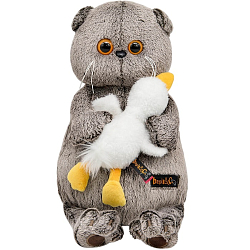 Мягкая игрушка Басик со спящим Гусиком, 30 см