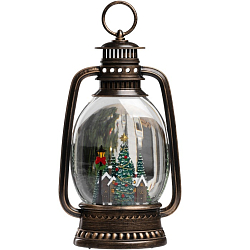 Фигура светодиодная «Ночные огни», 27.9×15.7×7.6 см, музыка, батарейки ААх3 (не в комплекте), USB, свечение тёплое белое