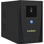 Источник бесперибойного питания ExeGate SpecialPro UNB-650.LED.AVR.1SH.2C13 <650VA/360W, LED, AVR, 1*Schuko+2*C13, металлический корпус, Black>