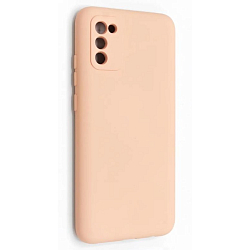 Задняя накладка SILICONE COVER Soft Matte для Samsung Galaxy A02 бежевый