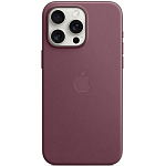 Силиконовый чехол Fine Woven Case для iPhone 15 Pro Max Mulberry (MagSafe + анимация NFC Clear) c LOGO