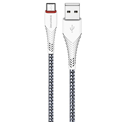 Кабель USB <--> Type-C  1.0м BOROFONE BX25 Powerful, нейлон, белый