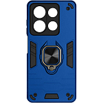Задняя накладка DF для Xiaomi Redmi Note 13 (4G) DF xiArmor-07 (dark blue) с металлической пластиной для магнитного держателя и кольцом