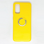 Задняя накладка ZIBELINO Soft Case для Samsung Galaxy S20 (желтый) с кольцом