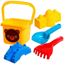 Набор для игры в песке «Весёлый медведь», 5 предметов 10112757