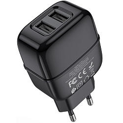 Сетевое ЗУ 2USB 3A HOCO C77A черный