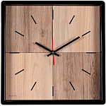 Часы настенные РУБИН "Два дерева" квадрат 30х30см, корпус черный (3028-011)