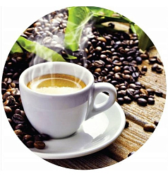 Коврик BURO BU-T60051 рисунок/кофе