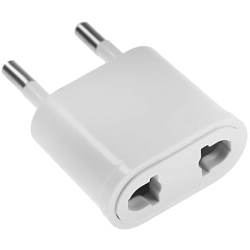 Европереходник с американской вилки на евророзетку 6 А, белый, 220 В 9094730