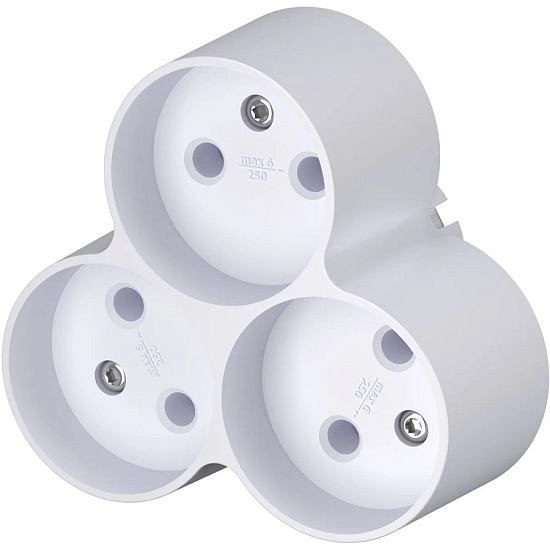 Тройник ФОТОН АМ 6-3 3гн. 6A б/з белый