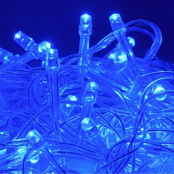 Гирлянда "Бахрома", 5 х 0.5 м, свечение синее, 8 режимов, ECOLA
