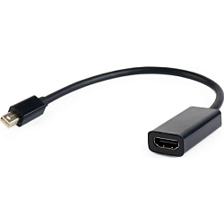 Переходник miniDisplayPort -> HDMI, Cablexpert A-mDPM-HDMIF-02, 20M/19F, кабель 18см, черный, пакет
