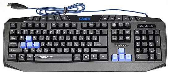 Клавиатура QUMO Dragon War Gamer, USB, чёрная