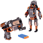 Бластер «Титан», трансформируется, стреляет мягкими пулями, цвет коричневый